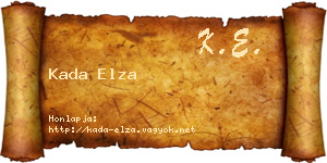 Kada Elza névjegykártya